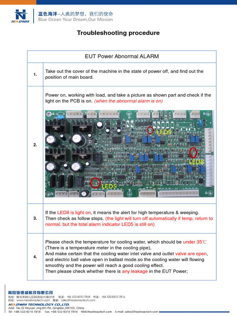 EUT Power Alarm Troubleshooting Guide | PDF | Science & Mathematics ...