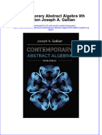 Free Download Contemporary Abstract Algebra 9Th Edition Joseph A Gallian Full Chapter PDF