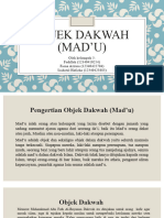 Objek Dakwah (MAD'U) : Oleh Kelompok 5: Fadillah (12340410254) Fiona Azzura (12340422704) Saidatul Hafizha (12340423883)