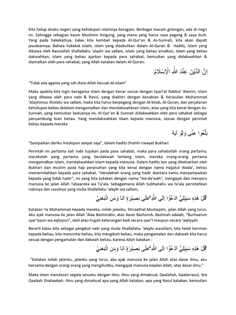 Program Asas dan Tandhim Islam | PDF