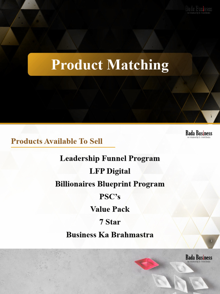 Product Matching PPTX 65f1566939c8e 65f15669a346a | PDF | Retail | Pricing
