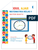 Modul Ajar Matematika Kelas 1 Materi Waktu