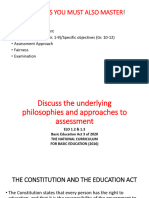 ELO 1.2 1.3 Discuss The Underlying Philosophies and Approaches To Assessment