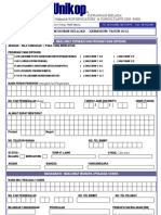 Borang An Belajar Kolej Unikop Baru 2012