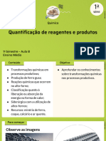 Aula 8 - Quantificação de Reagentes e Produtos