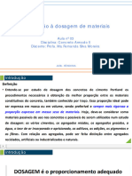 Aula 01 - Introdução a dosagem de materiais 01