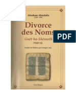 DIVORCE DES NOMS - GUET HA-SHÉMOTH, abraham aboulafia