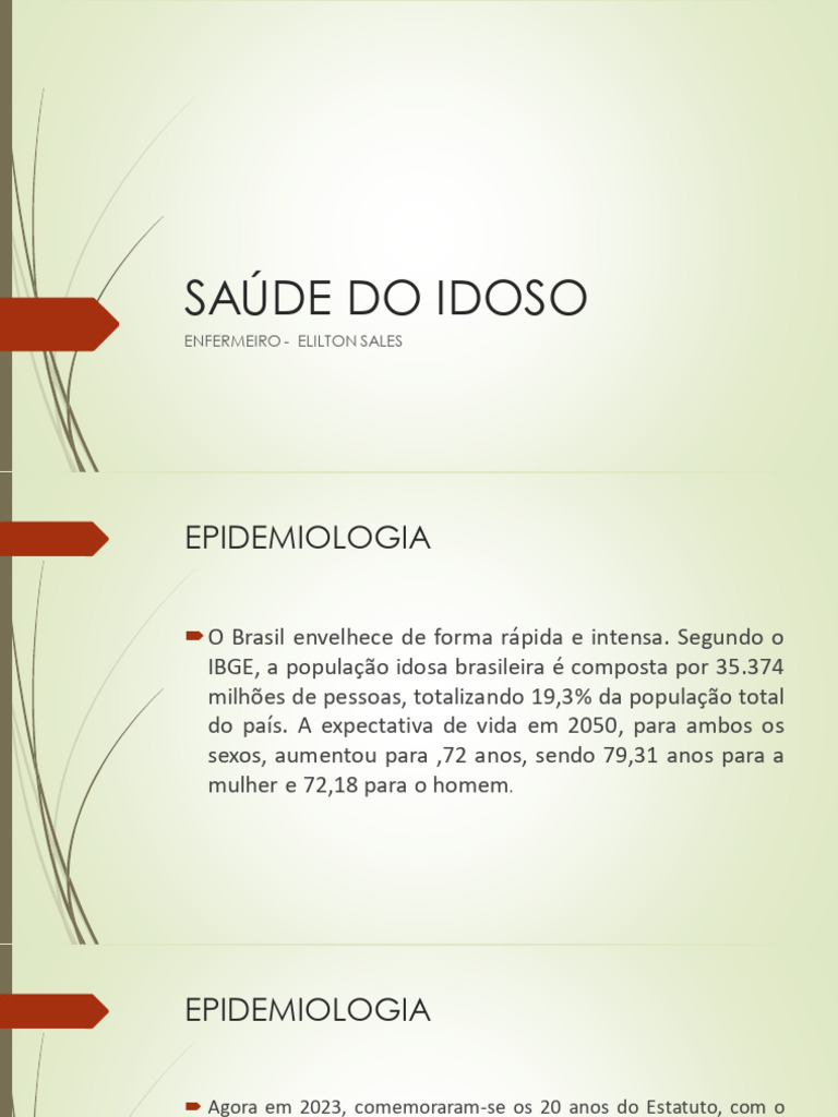 Saúde e Direitos do Idoso no Brasil | PDF
