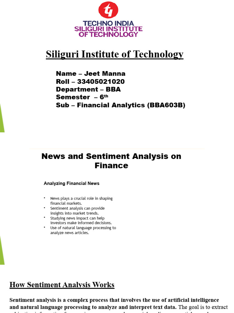 Financial News Sentiment Analysis Guide | PDF | News | Data