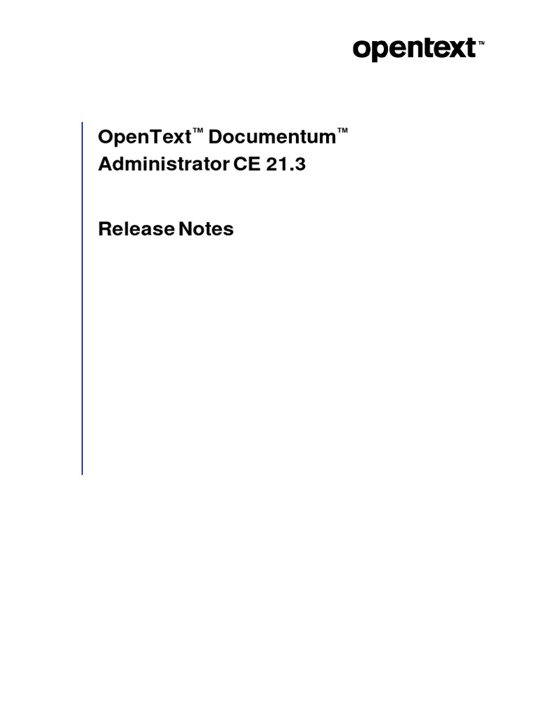 OpenText Documentum Administrator CE 21.3 Release Notes | PDF | Hyper V ...