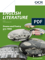 Drama and Poetry Pre 1900 Section 1 and 2