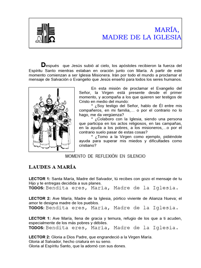 Maria Madre De La Iglesia Pdf María Madre De Jesús Intercesión