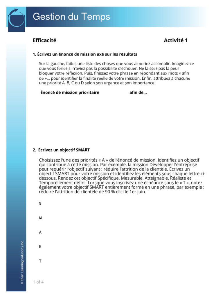 Gestion efficace du temps et priorités | PDF | Gestion du temps ...