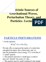 Relativistic Sources of Gravitational Waves, Perturbation Theory, and Particles - Lecture 2