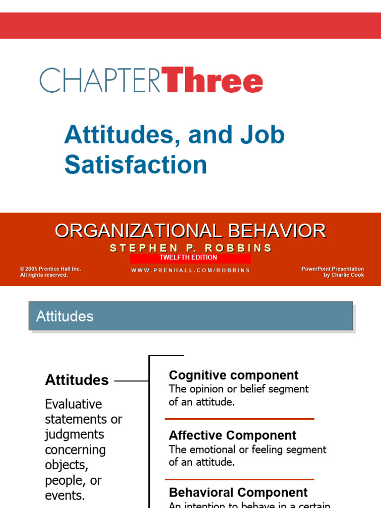 Chapter Attitude | PDF | Attitude (Psychology) | Job Satisfaction