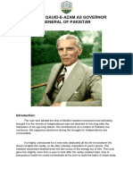 Mian Muqtadir Nasir - ROLE OF QAUID-E-AZAM AS GOVERNOR GENERAL OF PAKISTAN