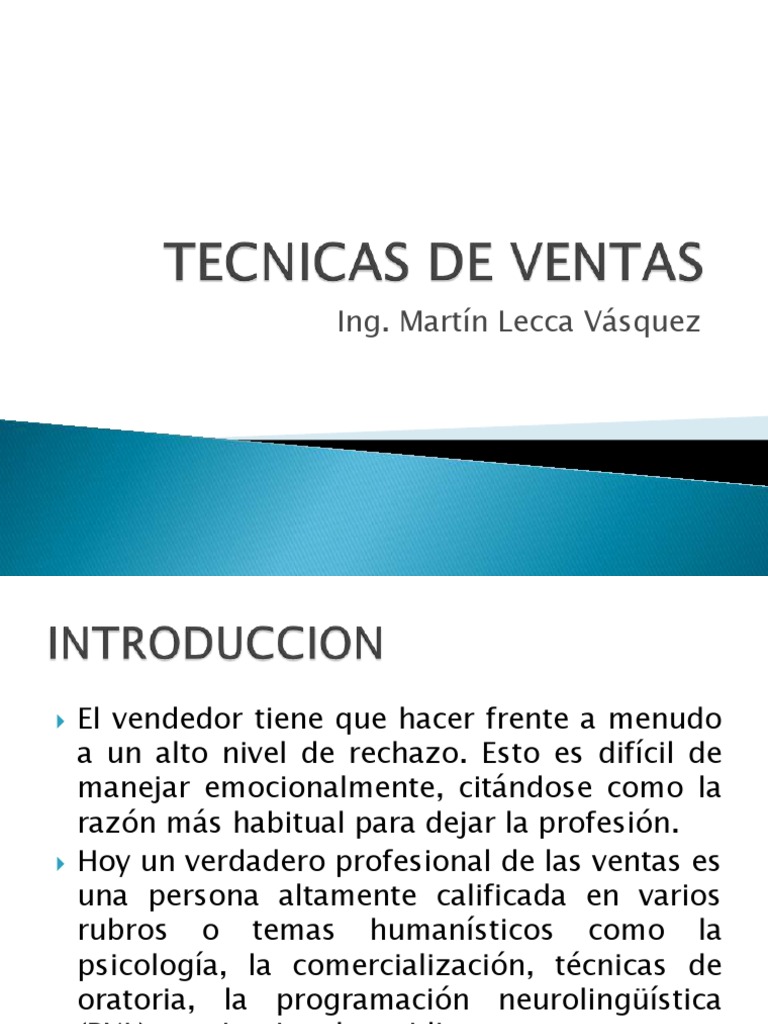 Técnicas de Ventas y Estrategias Efectivas | PDF | Cliente | Ciencia ...