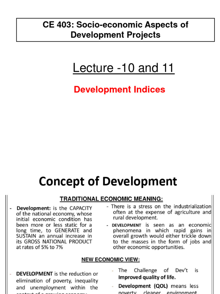 Socio-Economic Development Indices | PDF | Gross Domestic Product ...