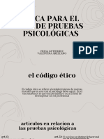 Etica para El Uso de Puebas Psicologicas