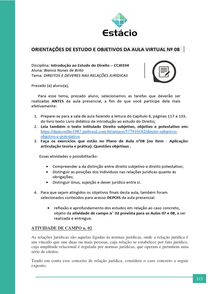 Atividade de Campo 2 | PDF | Carreira e Crescimento | Finanças e ...
