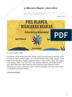 Libro Piel Blanca Máscaras Negras Una Crítica Antidecolonial