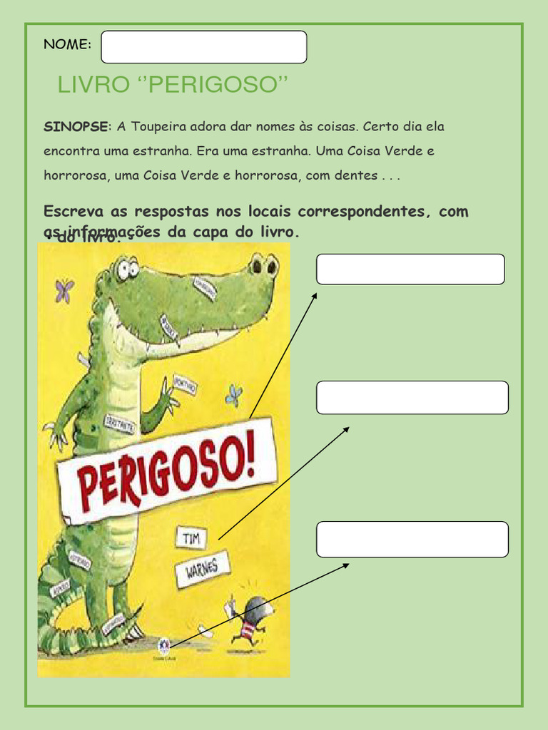 LIVRO PERIGOSO - Worksheet | PDF | Adjetivo | Linguística