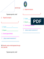 1) Pregunta de Investigación.: Desarrollar y Analizar Actividad Experimental Sobre Agua Dulce y Agua Salada