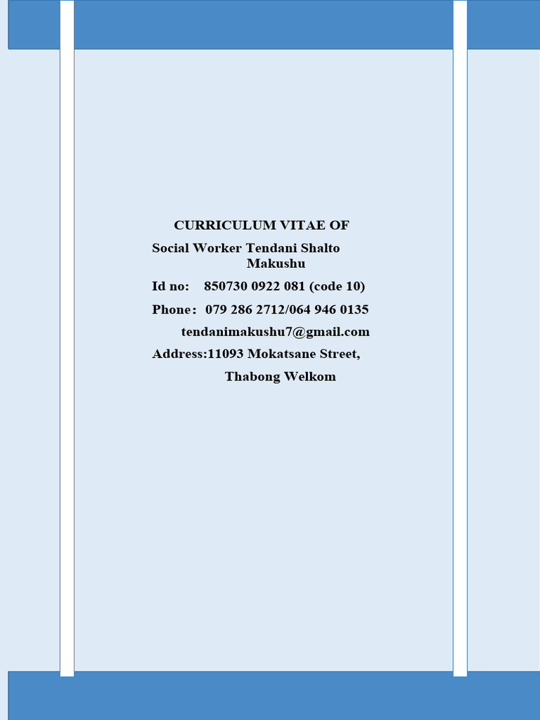 Social Worker CV for NGOs | PDF