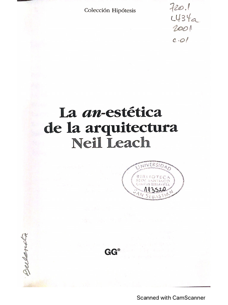 La an estetica de la arquitectura neil leach pdf