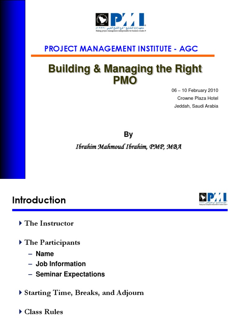 Building and Managing The Right PMO - 06feb2010v2 | PDF | Project ...