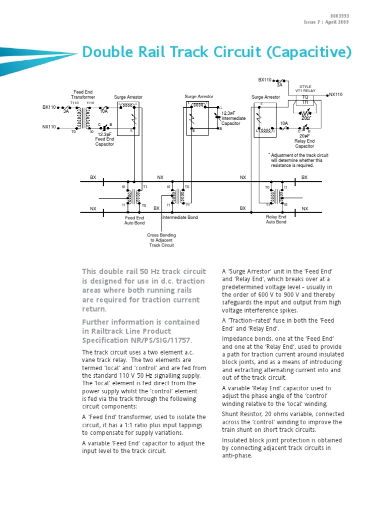 Doule Rail TRK CCT Data Sheet (CAP) | PDF | Relay | Capacitor