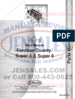 Ford Fordson Super County 4 Tractor Parts Manual