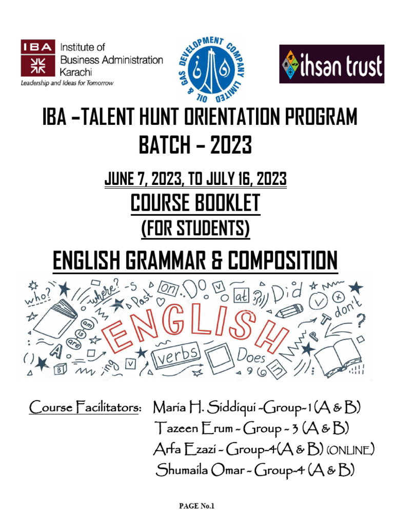 IBA Talent Hunt: English Course | PDF | Perfect (Grammar) | Grammatical ...