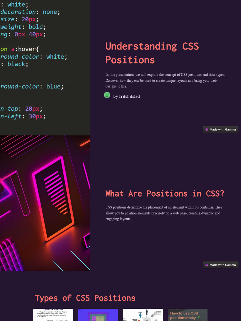Css Different Positions