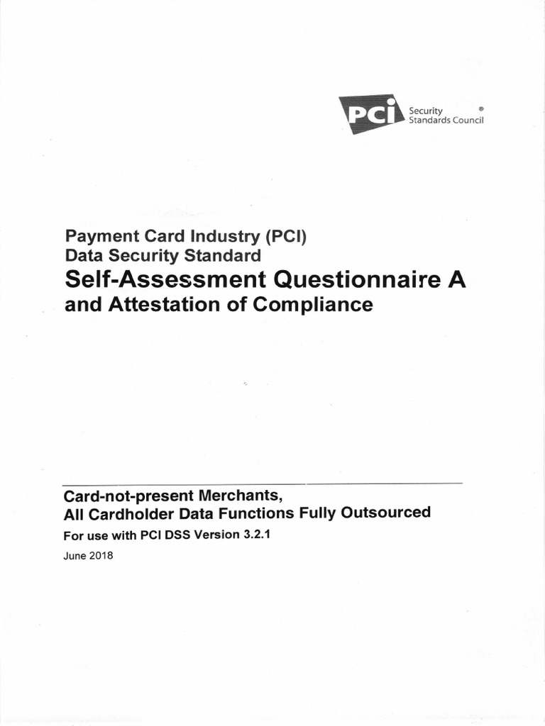 PCI DSS SAQ A Compliance Guide | PDF | Payment Card Industry Data ...