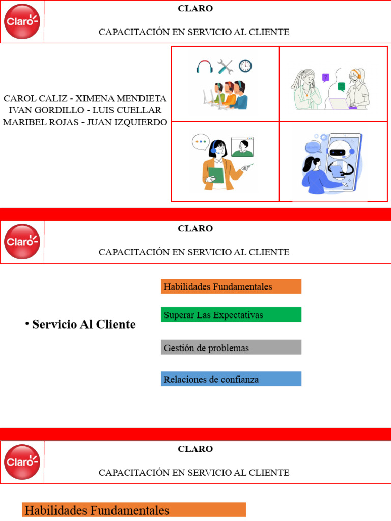Capacitación en Servicio al Cliente Claro | PDF | Cliente | Servicio al ...