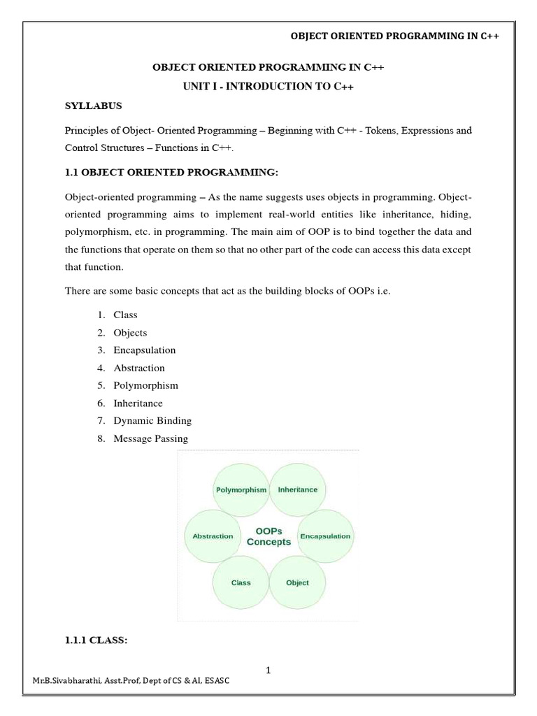 C++ Object-Oriented Programming Notes | PDF | Data Type | Inheritance ...