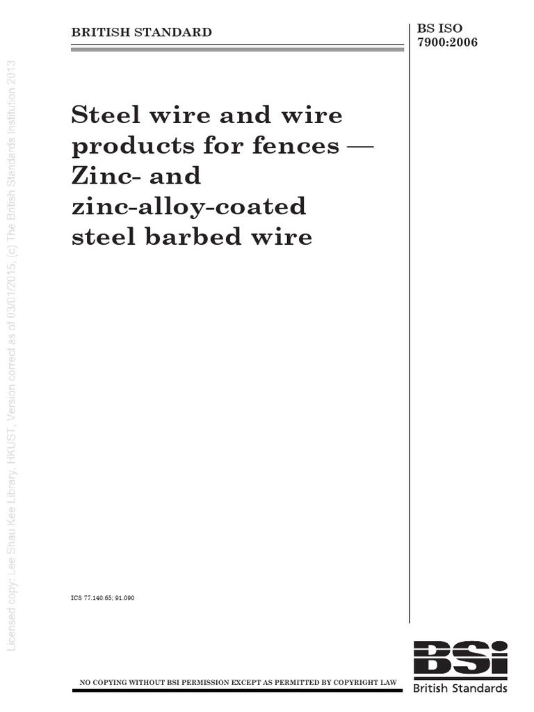 BS Iso 07900-2006 | PDF | Wire