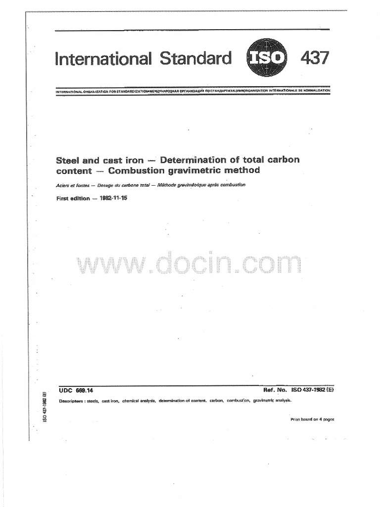 Iso 437 - 1982 | PDF