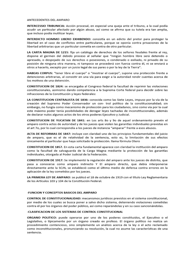 CONCEPTOS DEL JUICIO DE AMPARO | PDF | Jurisdicción | Constitución