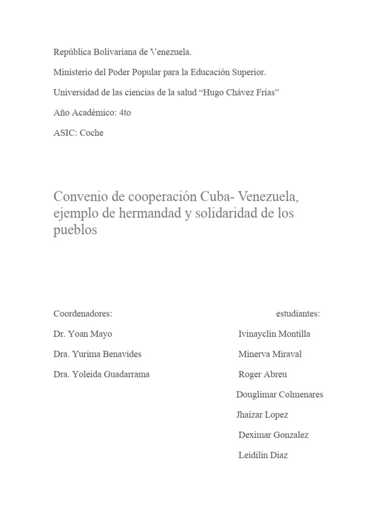 Cubba Venezuela | PDF | Cuba | Venezuela