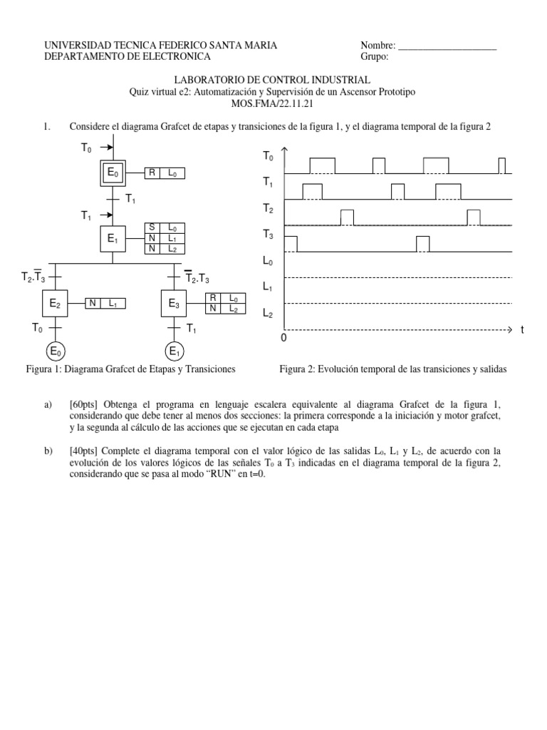 Automatización de Ascensor: Quiz e2 | PDF