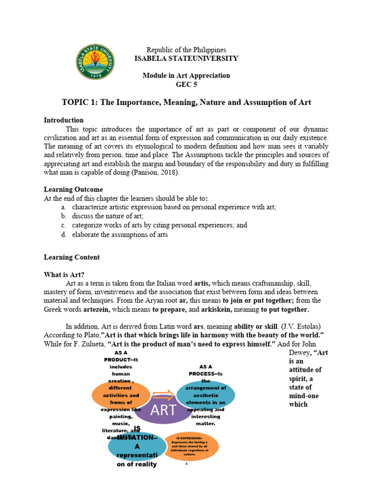 topic-1-the-importance-meaning-nature-and-assumption-of-art-pdf