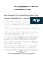 Interpretacion LEY PARA EL RESPETO DE LOS DERECHOS HUMANOS ENE L EJERCICIO DELA FUNCION PUBLICA