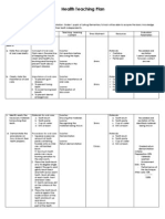 Health Teaching Plan: Concept of Oral Care: Teacher: Materials