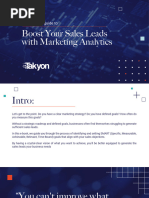 Boost Your Sales With Marketing Analytics