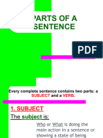 Parts of A Sentence