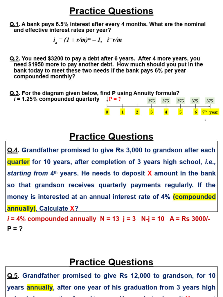 Interest Rate Calculations and Annuities | PDF