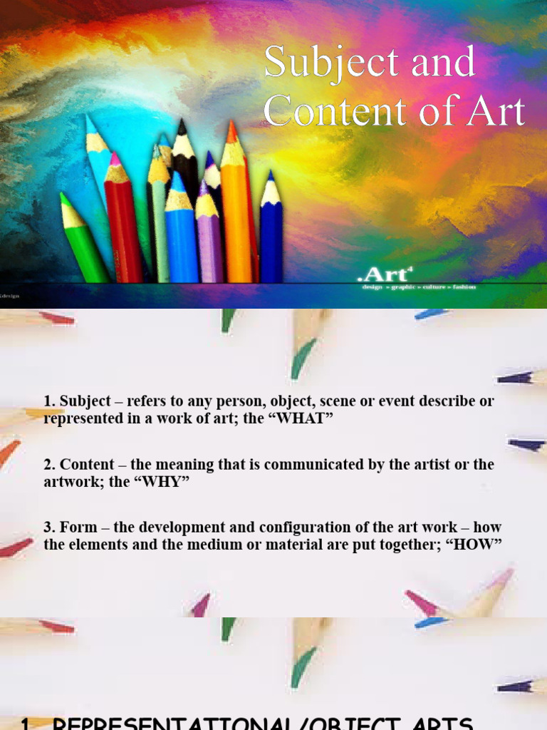 Understanding Art: Subject, Content, Form | PDF | The Arts | Image