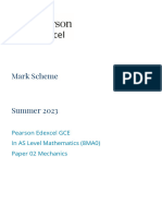 2306 8MA0-22 AS Mechanics - June 2023 Mark Scheme PDF